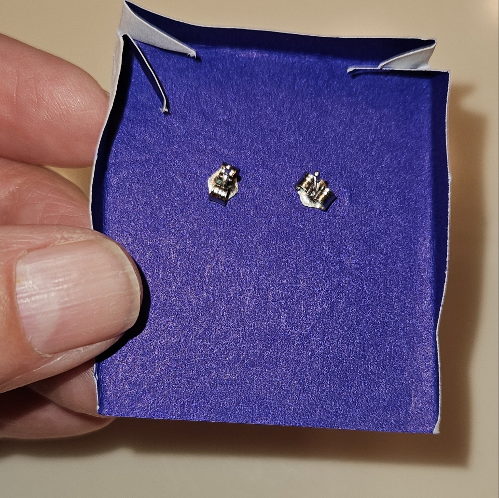 Diamond Earrings Set 1/10 CT TW I-J13, in 925 Sterling Silver. Luxury - Picture 11 of 16